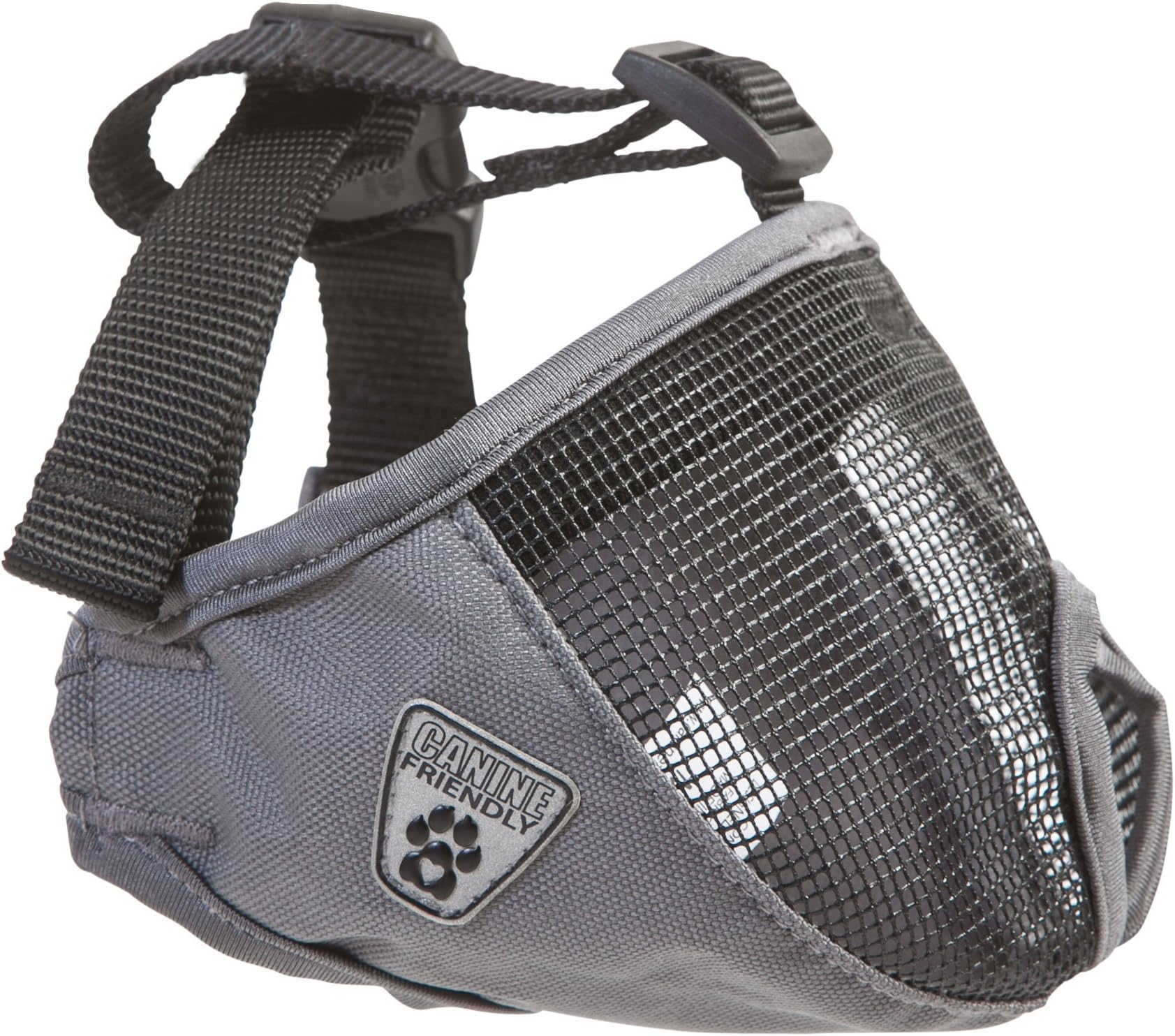 Canine Friendly Short Snout Dog Muzzle, Large, Charcoal