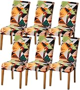 HZDHCLH Chair Covers Slipcovers 6 PCS Stretch Removable Washable Short Dining