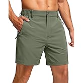 G Gradual Men's Shorts 7"/ 5"/ 9" Lightewight Casual Shorts for Men Hiking Golf Shorts with 3 Zipper Pockets