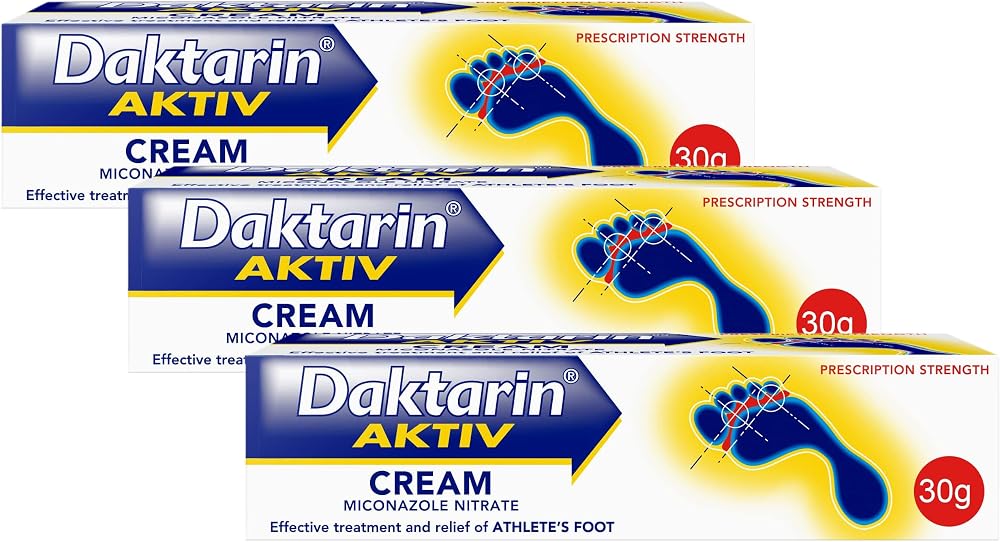 Daktarin Aktiv Cream 3x30g Miconazole Nitrate 2% Antifungal Cream