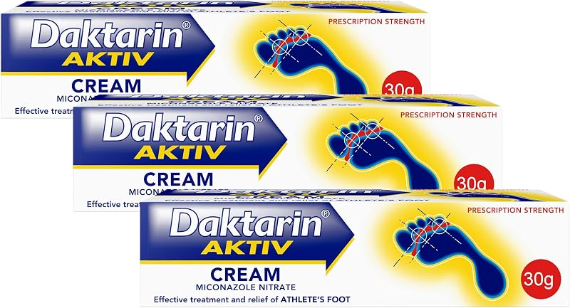 Daktarin Aktiv Cream 3x30g Miconazole Nitrate 2% Antifungal Cream