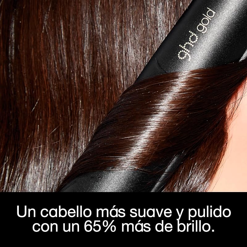 Ghd gold - alisador de cabelo profissional para alisar, ondular e criar ondas, temperatura ideal de modelagem 185ºc, tecnologia dual-zone, preto