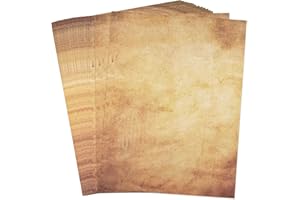 50 Pack Antique Parchment Stationary Paper 8.5"x 11" Vintage Paper for Journal Invitations Calligraphy Certifications Double 