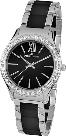 Jacques Lemans 1-1797A Sports Analogue Black Dial Watch for Men, Boys