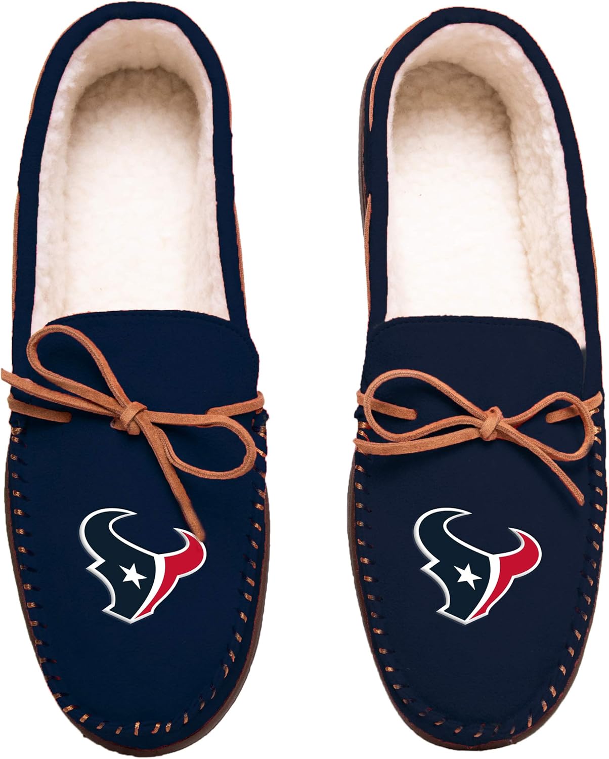 FOCO Football Mens Team Color Big Logo Moccasin Slippers Shoe - Pick Team: Shoes