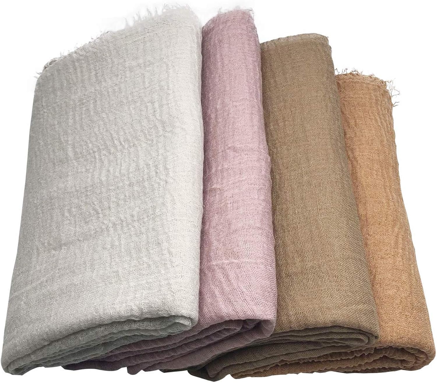 MANSHU 4 PCS Women Soft Scarf Shawl Long Scarf, Scarf and Wrap, Big Head Scarf at  Women’s Clothing store
