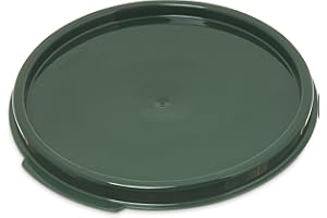 Carlisle FoodService Products Storplus Round Food Storage Container Lid with Stackable Design for Catering, Buffets, Restaurants, Polypropylene (Pp), 2 To 4 Quarts, Forest Green, (Pack of 12)
