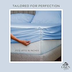 Linen Home 100% Cotton Percale Weave Fitted
