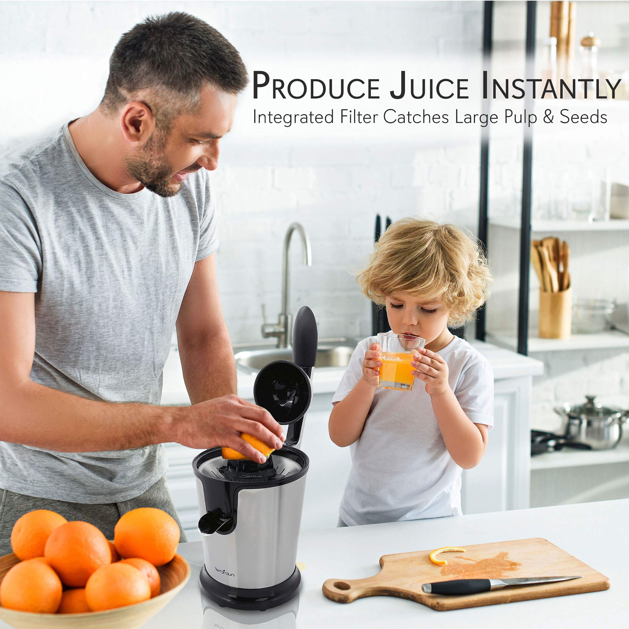 Stainless Steel Electric Juicer Machine - 160W Power Juice Press, Citrus Juicer & Squeezer Masticating Machine - Easy to… - Image 5