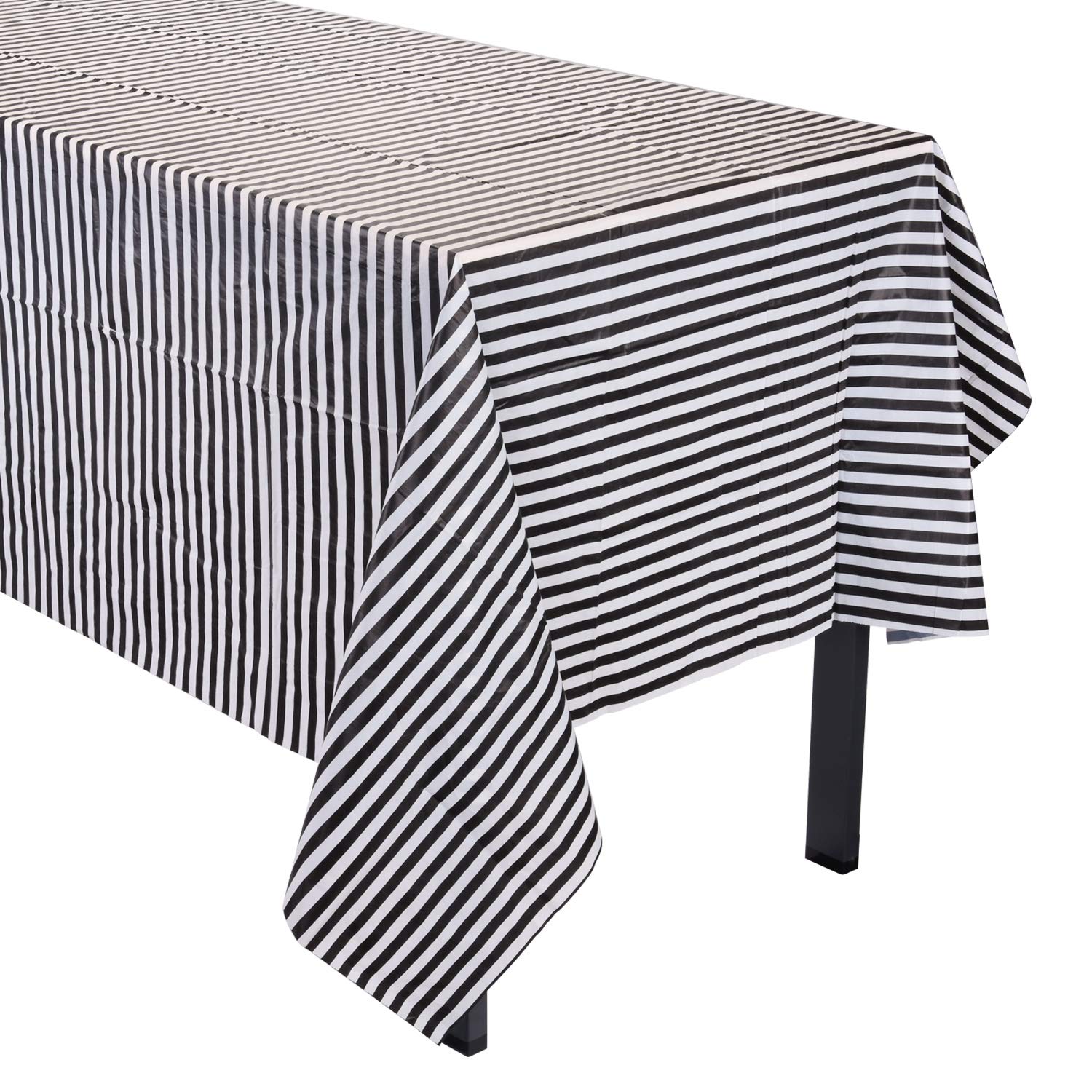 Best plastic red striped table cloth