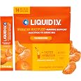 Liquid I.V. Hydration + Immune Electrolytes, Tangerine, 14 Count | Scientifically Formulated | Immune Defense | Vitamin C & Z