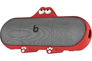 Geiomoo Silicone Case for Beats Pill (2024 Release) Speaker, Protective Portable Scratch Shock Resistant Cover (Red)
