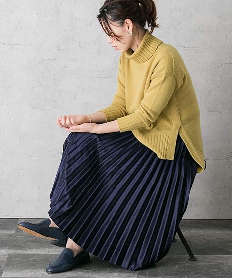 Amazon アーバンリサーチ ロッソ スカート サテンプリーツスカート レディース Navy 38 スカート 通販