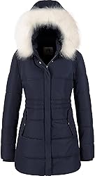 Chrisuno Women's 3/4 Length Winter Coat Parka