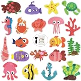 Secopad 20PCS Submarine &amp; Sea Life Non Slip Bathtub Stickers with Scraper | Original Large Anti-Slip Decal, PEVA for Kids, Strong Adhesive, Easy to Use, For Bath Tubs, Showers &amp; Stairs