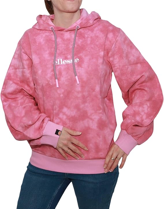 ellesse pink fluffy hoodie