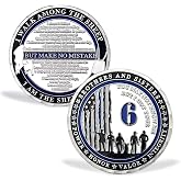 Thin Blue Line Police Officer Challenge Coin I Got Your 6