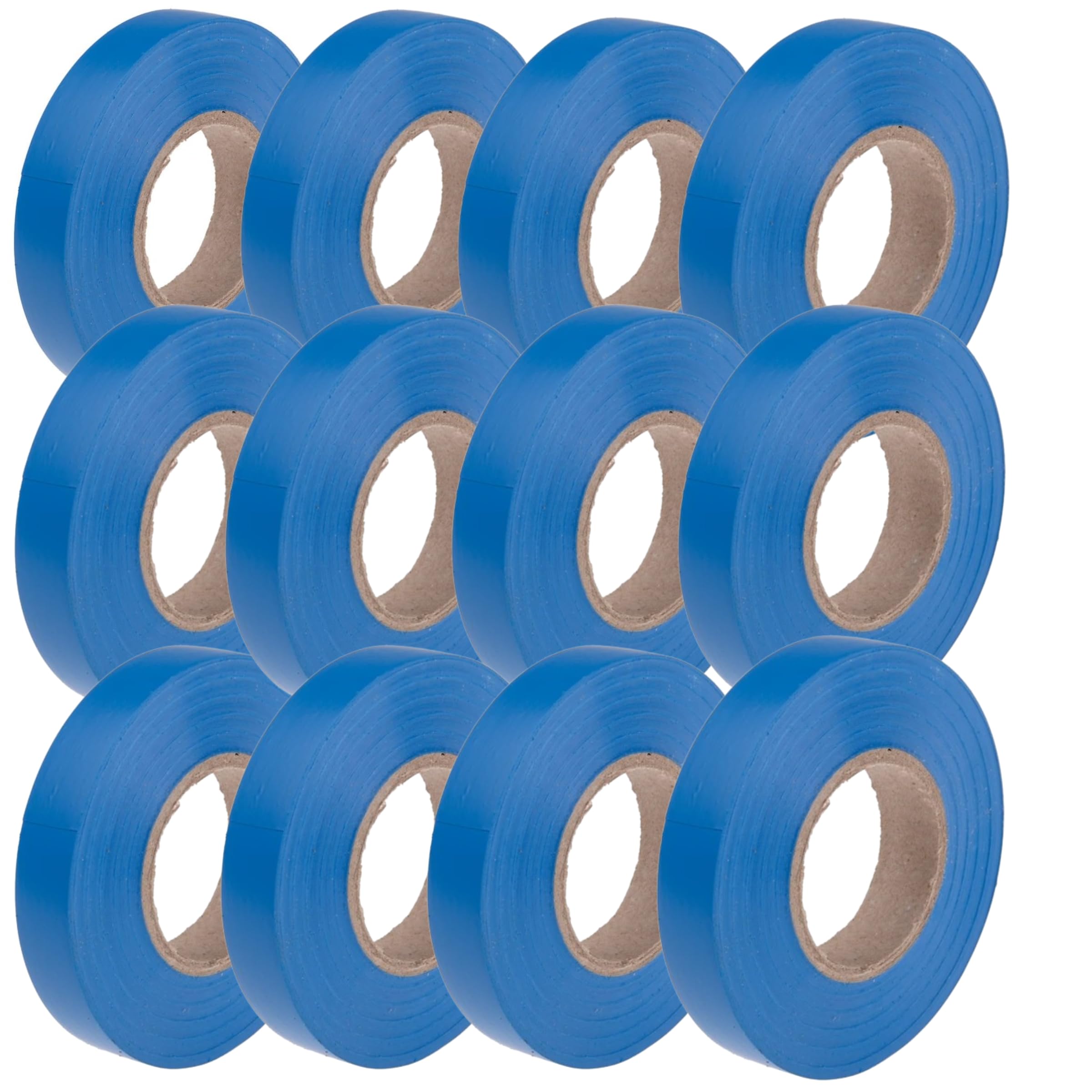 HomeBerg Blue Electrical Tape - 19mm x 10m, Moisture & Heat Resistant, PVC Strong Self-Adhesion, Multipurpose Insulation Tape for Electric Wires, DIY (Blue, 12 Pack)