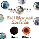 JJ PRIME 16 Pcs Round Fridge Magnets Marbles Design B view 7