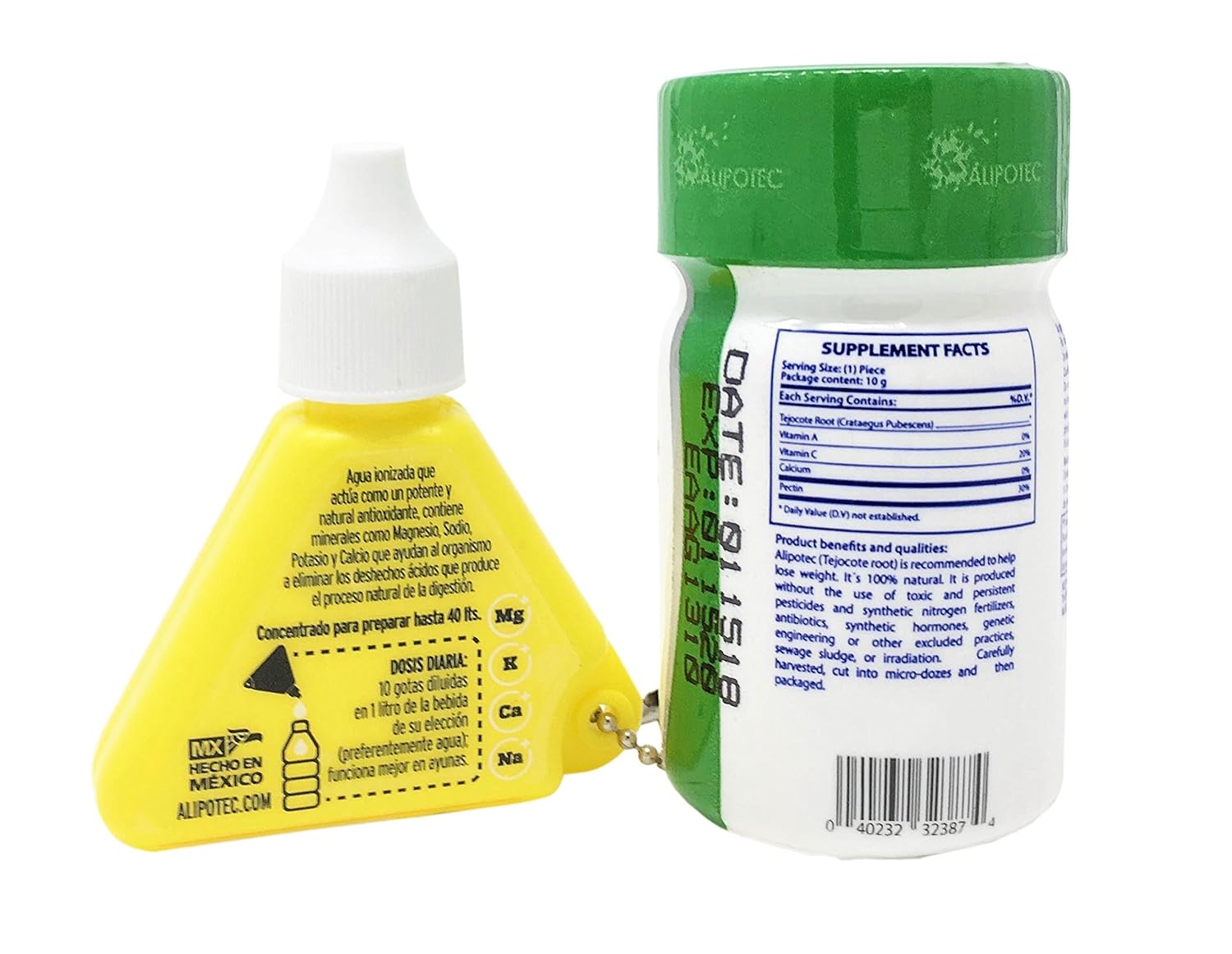 Amazon.com: Alipotec Tejocote Root Supplement 90 Day Supply Raiz de Tejocote and Eau Kalin Alkaline Water - 2 Product Pack: Health & Personal Care