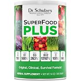 Dr. Schulze's SuperFood Plus Everyday Superfood Powder, 14 oz | Everyday Superfood Supplement for Overall Wellness, Clean Quality Nutrition, Supports Metabolism and Energy, Gluten-Free