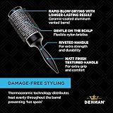 Denman D76 Thermoceramic Radial Large Hairbrush Black Silver Vented Barrel view 5