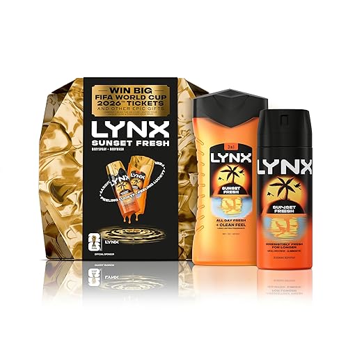 Lynx Sunset Fresh Win Big Gift Set with a body wash and body spray for a chance to win FIFA World Cup 2026™ tickets 2 piece