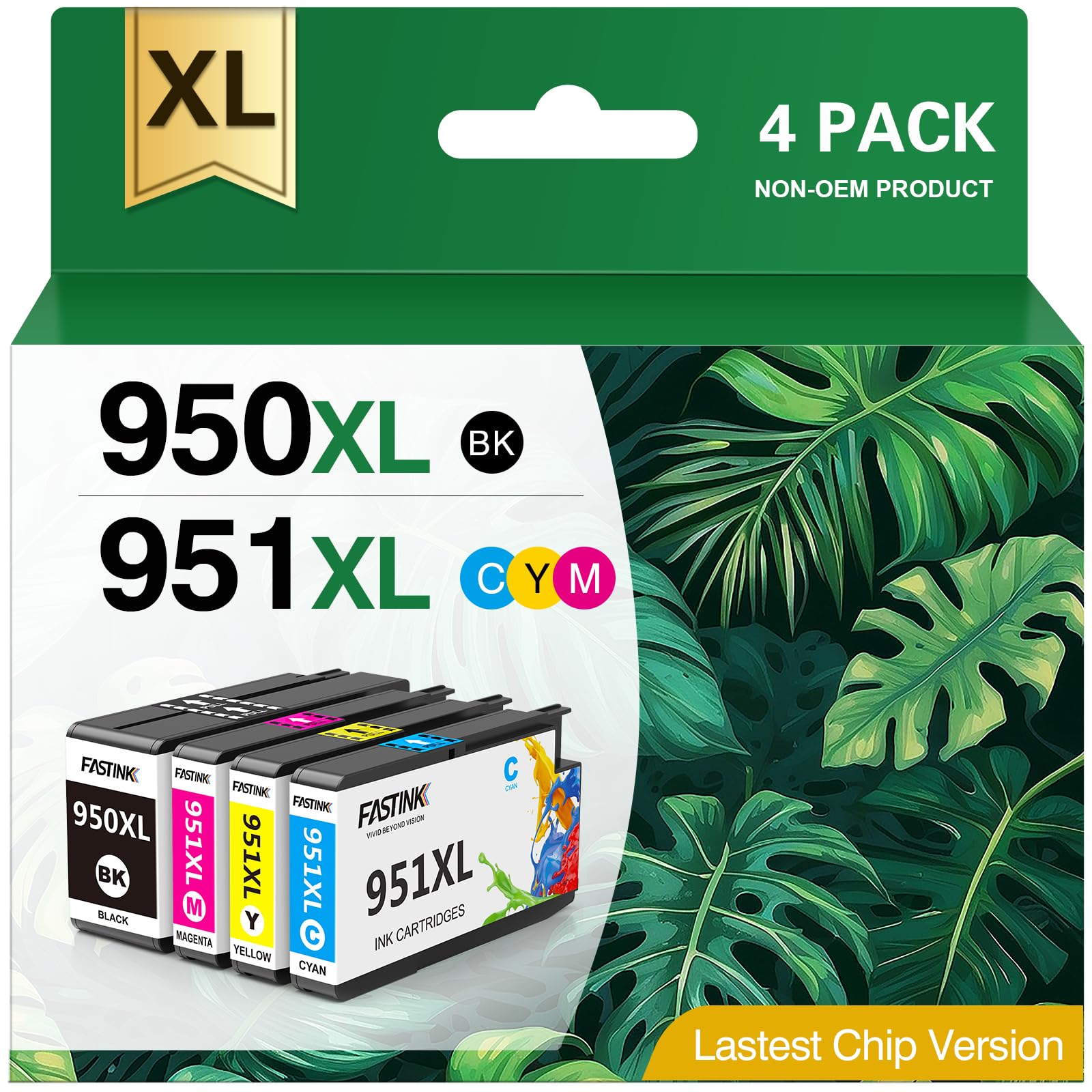 Photo 1 of (MISSING PINK) FASTINK 950XL 951XL Combo Pack Compatible for HP 950XL 951XL Ink Cartridge Replacement for HP OfficeJet Pro 8600 8610 8620 8100 8630 8660 8640 8615 76DW 251DW (950 XL 951 XL,Black, CMY)