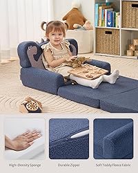 Blissful Diary Kids Couch, 2-in-1 Soft Toddler