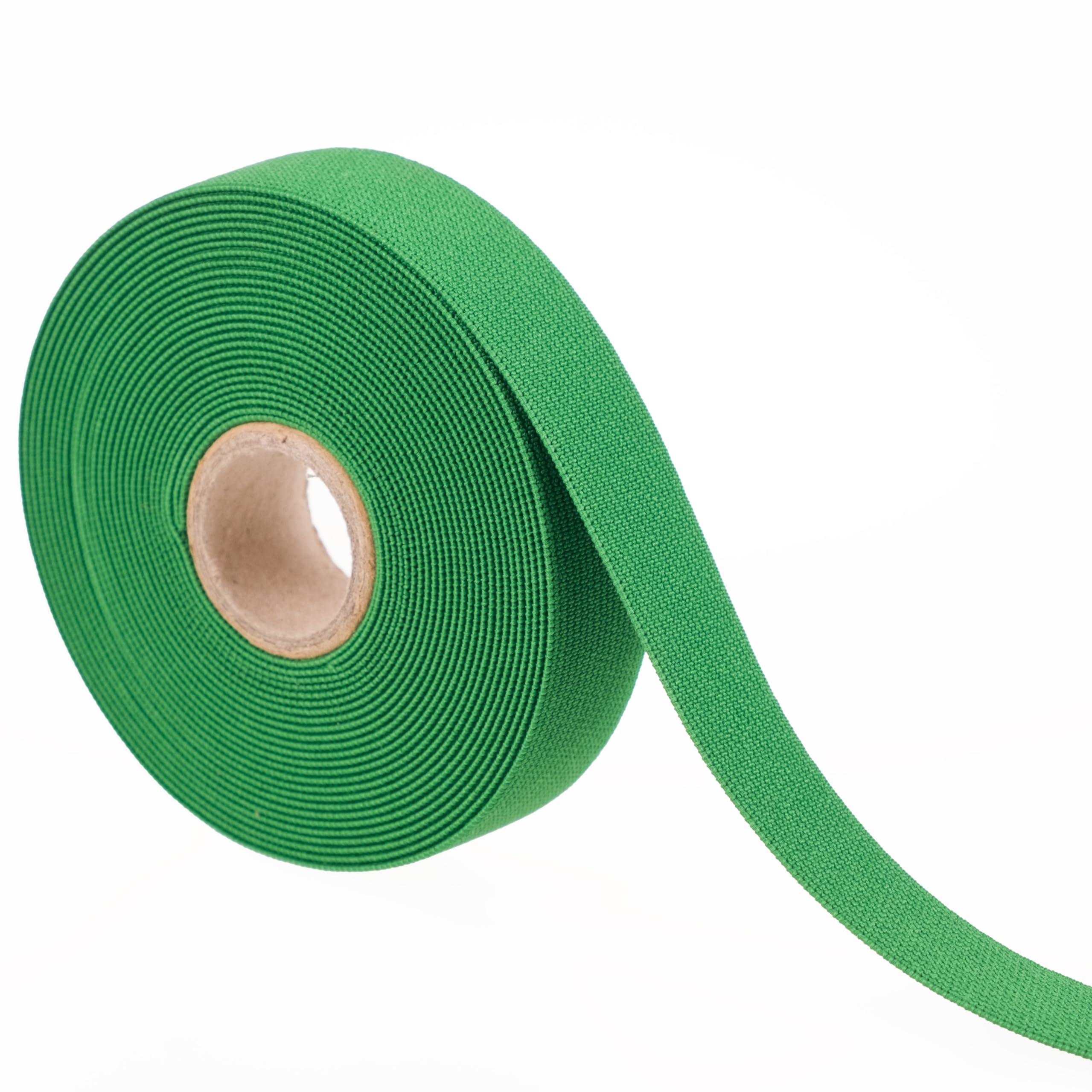 Coloured Elastic for Sewing, 20mm Sewing Elastic, Woven Type, 5 Metres (Green)
