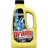 Drano Max Gel Drain Clog Remover and Cleaner for Shower or Sink Drains, Unclogs and Removes Hair, Soap Scum, Blockages, Commercial Line, 42 oz