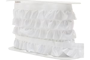 WRIGHTS Simplicity Ruffled Quilt Binding 1-7/8"X8yd, White