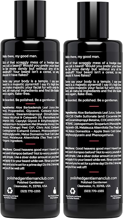 Amazon Com Beard Wash Shampoo And Conditioner Set For Beard