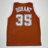 Facsimile Autographed Kevin Durant Texas Orange Reprint Laser Auto College Basketball Jersey Size Men's XL