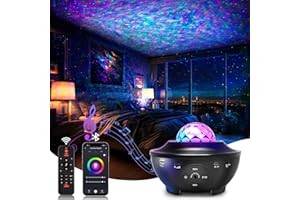 FlyEagle Galaxy Projector for Bedroom, Light Projector Star Projector Galaxy Light with Bluetooth Speaker, Timer, APP & Remote Control for Kids