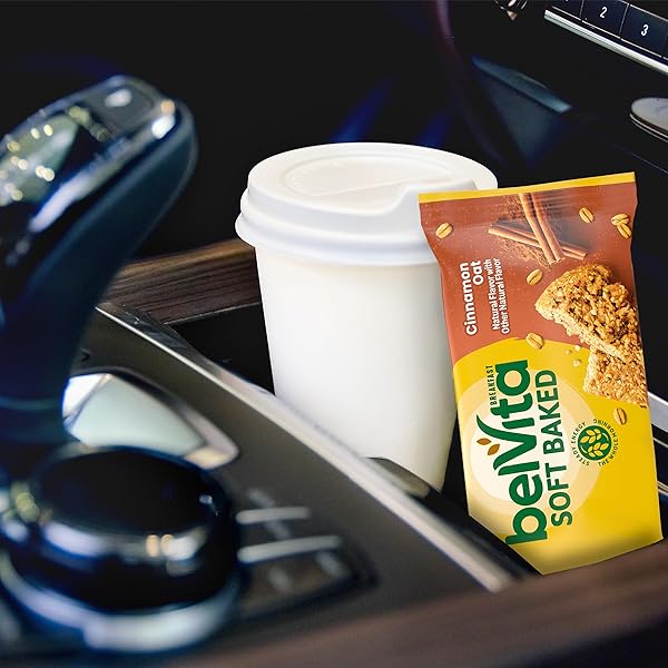BELVITA SOFT BAKED BREAKFAST BARS, CINNAMON OAT, 5 PACKS (1 BISCUIT PER PACK)
