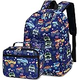 LEDAOU Kids School Backpack with Lunch Box for Boy Girl Toddler BookBag School Bag Preschool Kindergarten Backpack