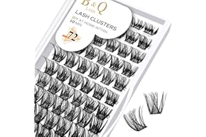 B&QAUGEN Lash Clusters B05 D Curl 8-16mm DIY Eyelash Extensions 72 Clusters Lashes B&Q LASH Fluffy Individual Lashes Cluster DIY at Home (B05,8-16MIX)