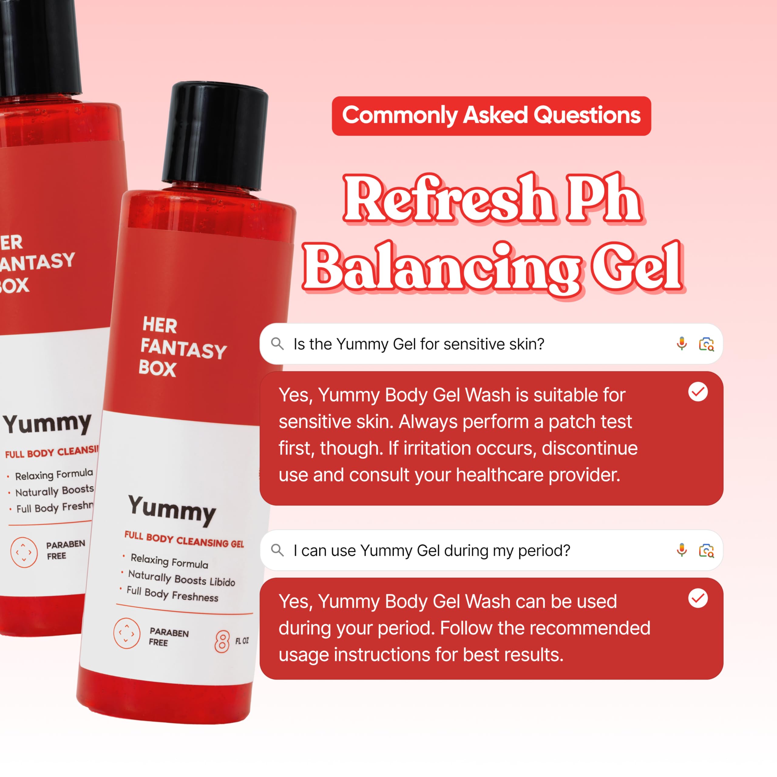 Her Fantasy Box Yummy | Body Wash - Indulgent, Luxurious Body Wash for Deep Cleansing, Moisturizing, and Nourishing Skin - Refreshing Scent for All Skin Types