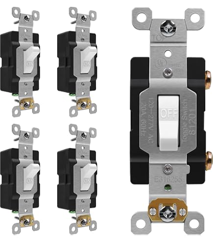 Leviton 1223-2IL Interruttore A Levetta A 3 Vie - 20A, 120/277 Volt, Extra Resistente, Autoterra, Cablaggio Posteriore E Laterale, Colore Avorio
