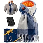 PEONYRISE Heated Scarf for Women Men Warm Gift Idea with 6000mAh Battery Pack