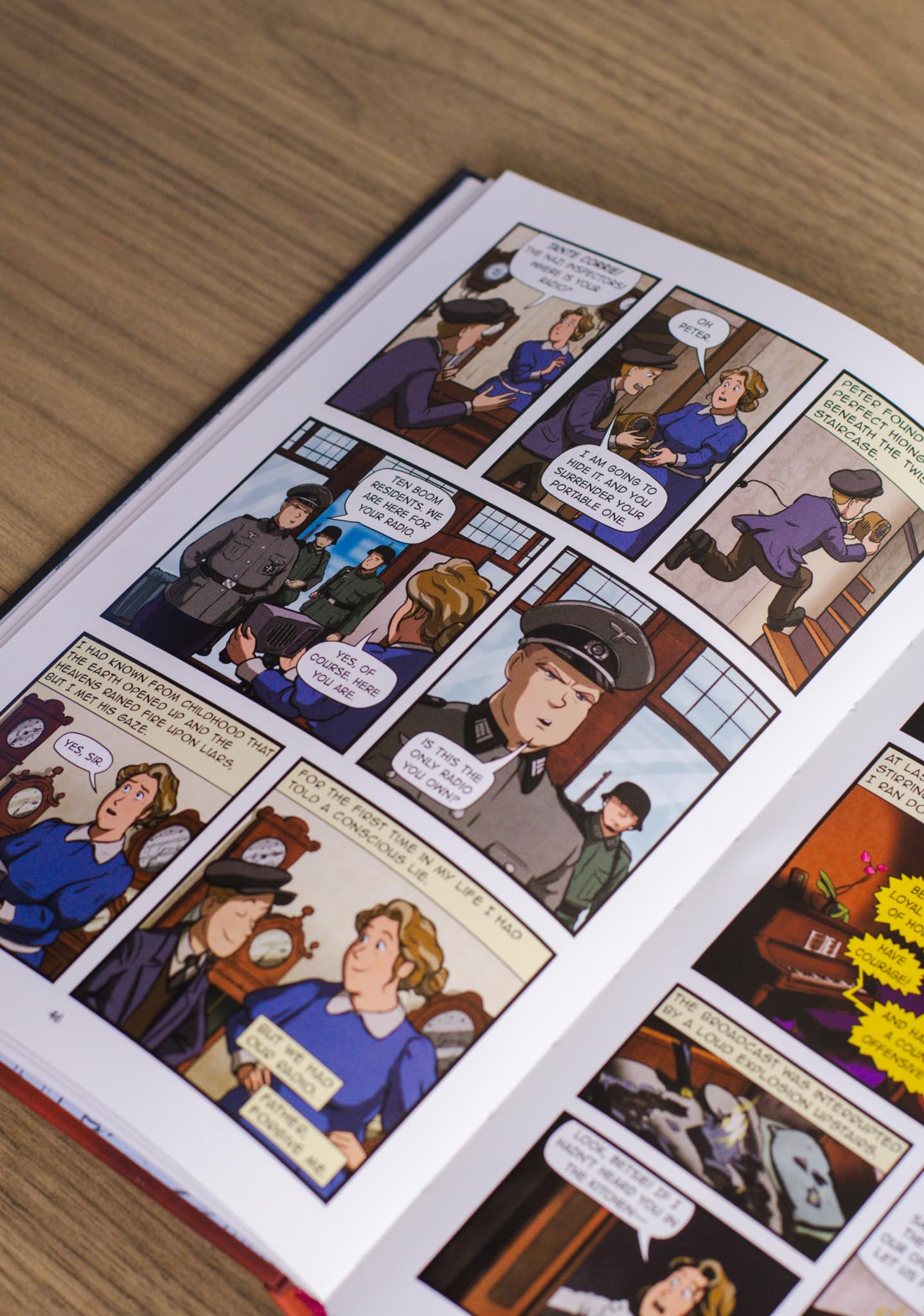 The Hiding Place: A Graphic Novel―For Ages 8-12, Full Color, Illustrated, World War II, Biography