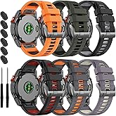 ZPJPPLX 20mm Quick fit band Compatible with Garmin Fenix 8 AMOLED-43MM/7S 6S Pro/7S/6S 5S/5S Plus Watch Band,Soft Silicone Straps for Approach S70 42mm/Descent Mk3 3i 43mm/Mk2S/epix Pro 42MM