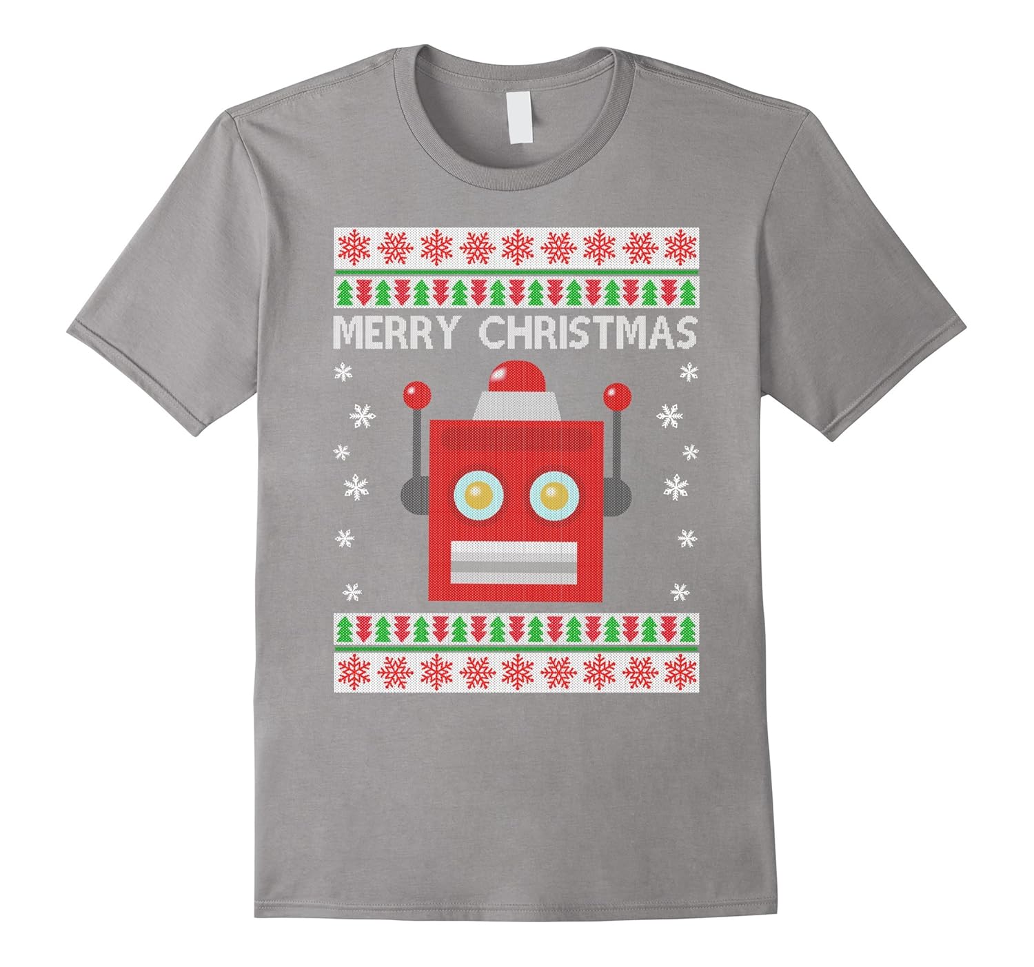 Red Robot ugly sweater christmas gifts t shirt-ANZ