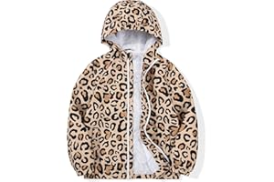 JOYSON Girls Rain Jacket Lightweight Windbreaker Jacket Kids Waterproof Outerwear Raincoat with Hood