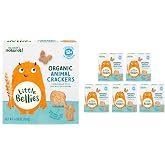 Little Bellies Organic Animal Crackers Toddler Snack 4.58 oz, 5 Pack | All-natural, wholegrain animal-shaped crackers - perfectly crispy and crunchy for toddlers from 12 months.