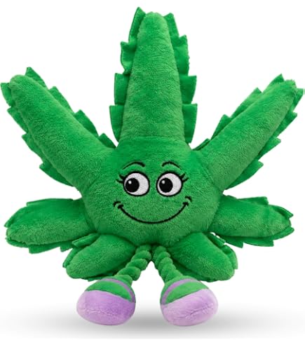 PAW:20 My Name is Lil' MJ, Cute Stuffed Parody Marijuana Leaf Cat