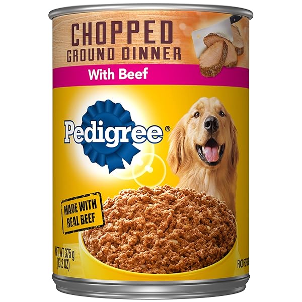 PEDIGREE TRADITIONAL GROUND DINNER WITH CHOPPED BEEF CANNED DOG FOOD 13.2 OUNCES