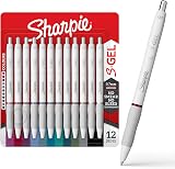 Sharpie S-Gel Gel Pens 0.7mm Assorted Colors 12 Pack White Pearl Barrels