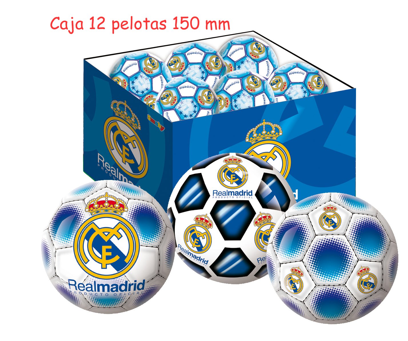 Unice - Caja 12 Pelotas 150 mm Real Madrid: Amazon.es: Juguetes y ...